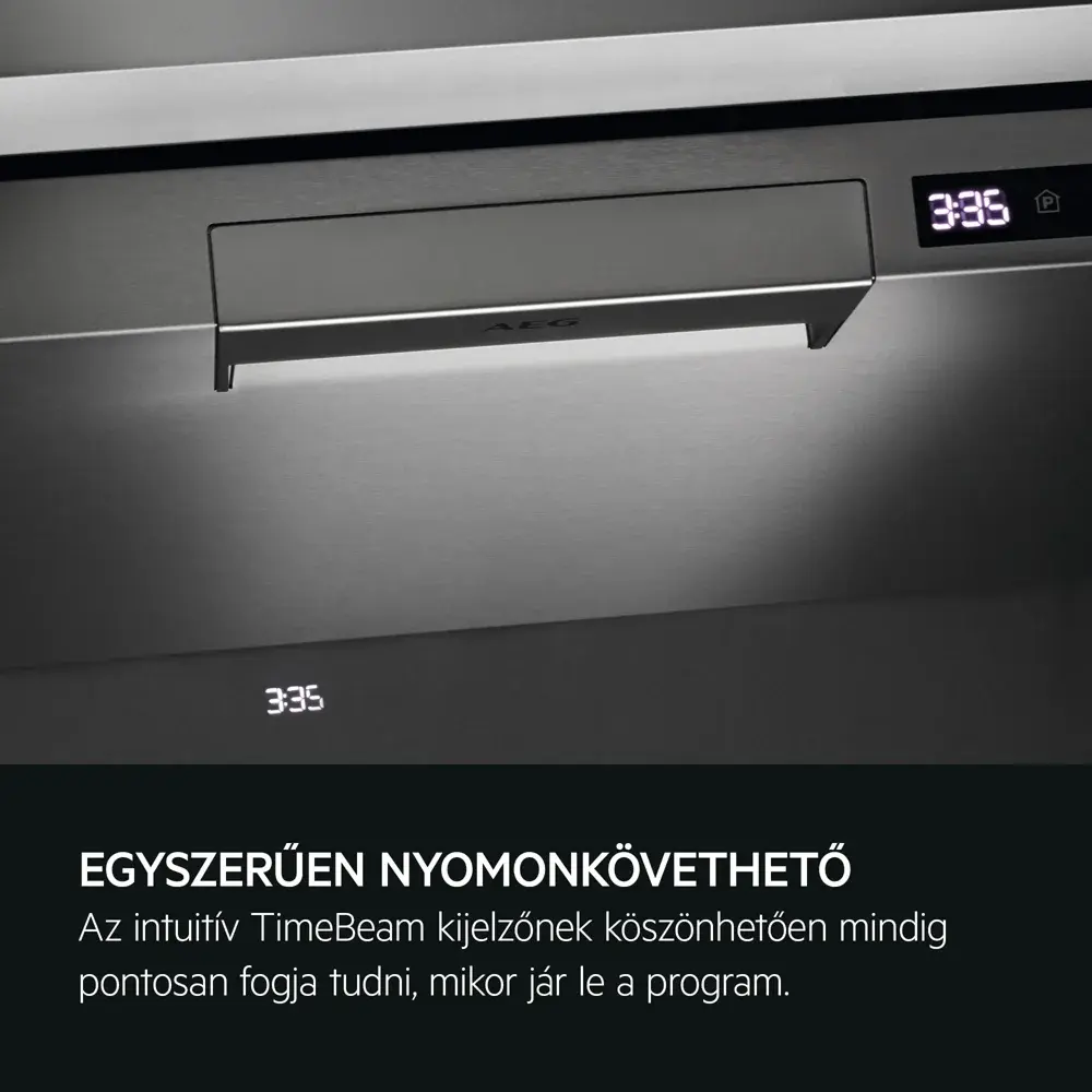 Aeg FSE74557P GlassCare 7000 Beépíthető keskeny mosogatógép, Quickselect kezelőpanel, AirDry 3. kép