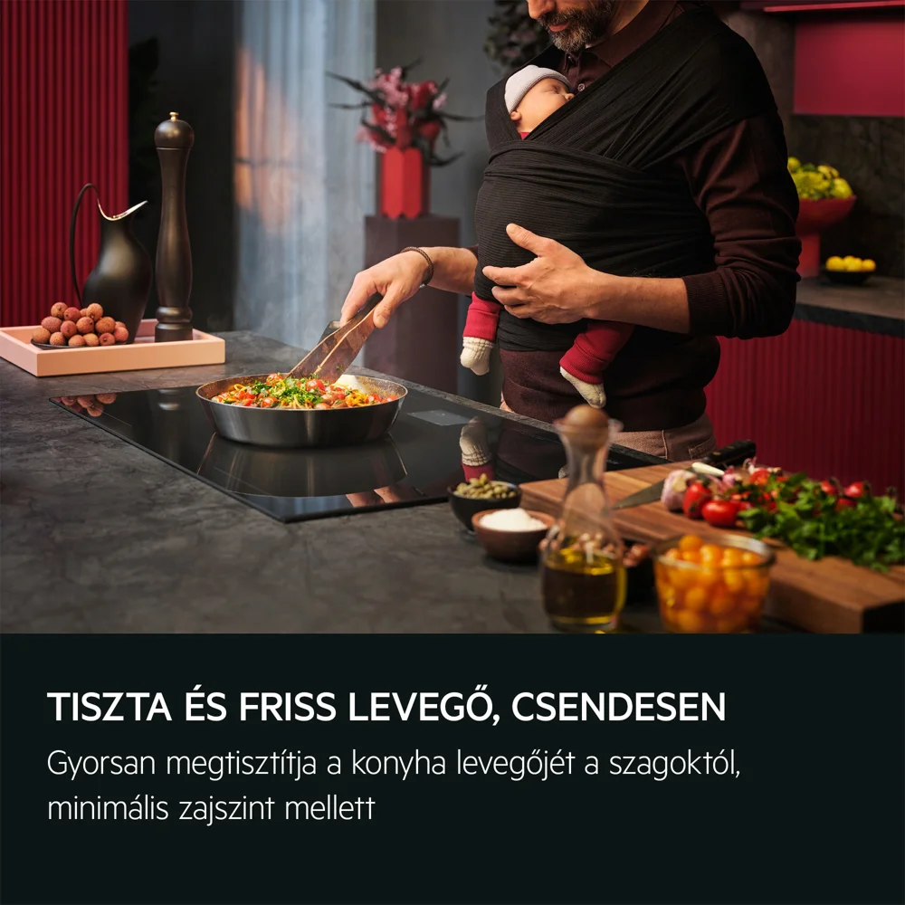 Aeg GV77D91SB SilenceTech 7000 Kürtős páraelszívó, Breeze funkció, 90 cm 2. kép