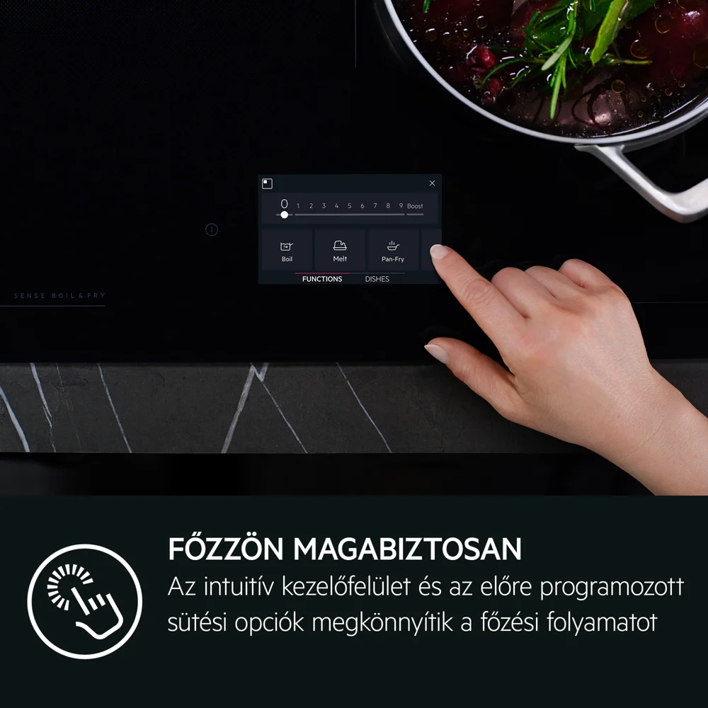 Aeg TH85IM30FB Sense Boil & Fry 8000 Indukciós főzőlap, Hob2Hood, 80 cm 6. kép