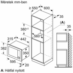 Bosch BFL623MB4 Beépíthető mikrohullámú sütő 8. kép