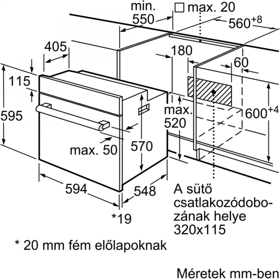 Bosch HBF133BR0 Beépíthető Önálló Sütő 4. kép