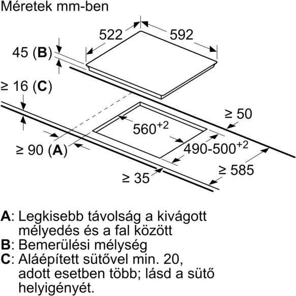 Bosch PKF631BB2E Beépíthető Kerámia Főzőlap 5. kép