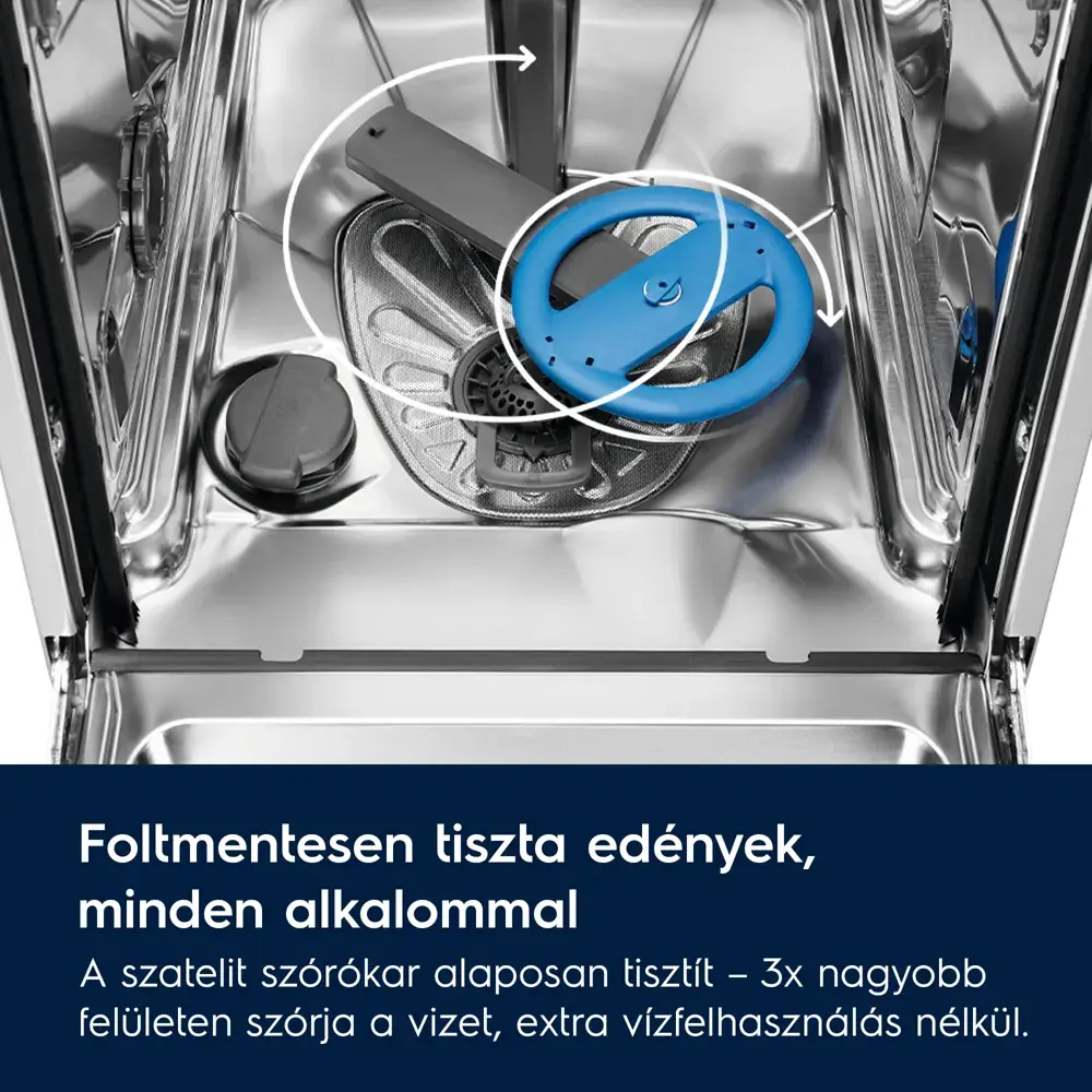 Electrolux EEG63430L GlassCare 700 Beépíthető keskeny mosogatógép, 45 cm AirDry MaxiFlex 3. kép