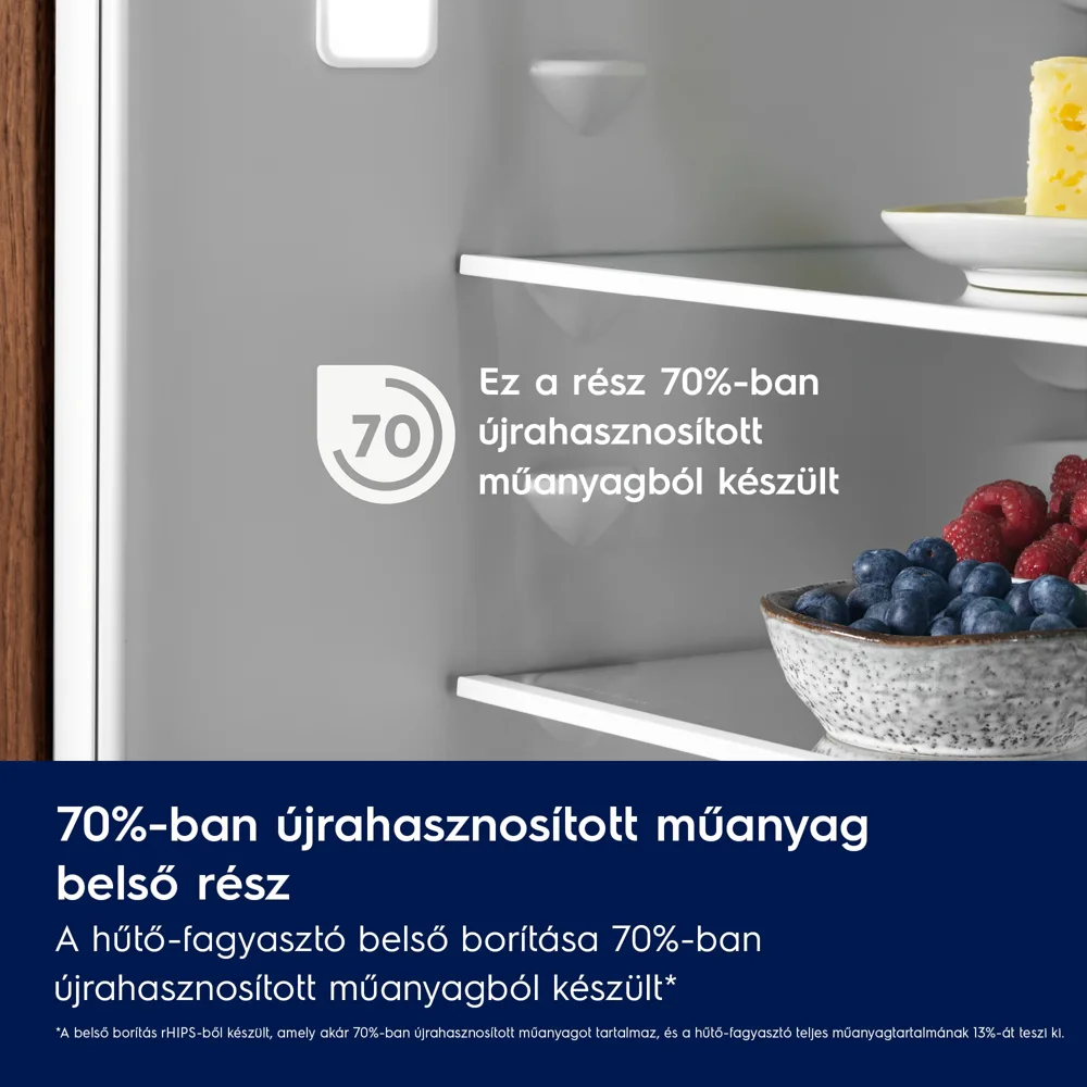 Electrolux ENA7CE18S3 BI Hűtő alulfagyasztós NF 9. kép