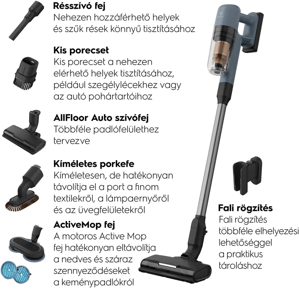 Electrolux EP72H21WET 700 vezeték nélküli álló porszívó 2. kép