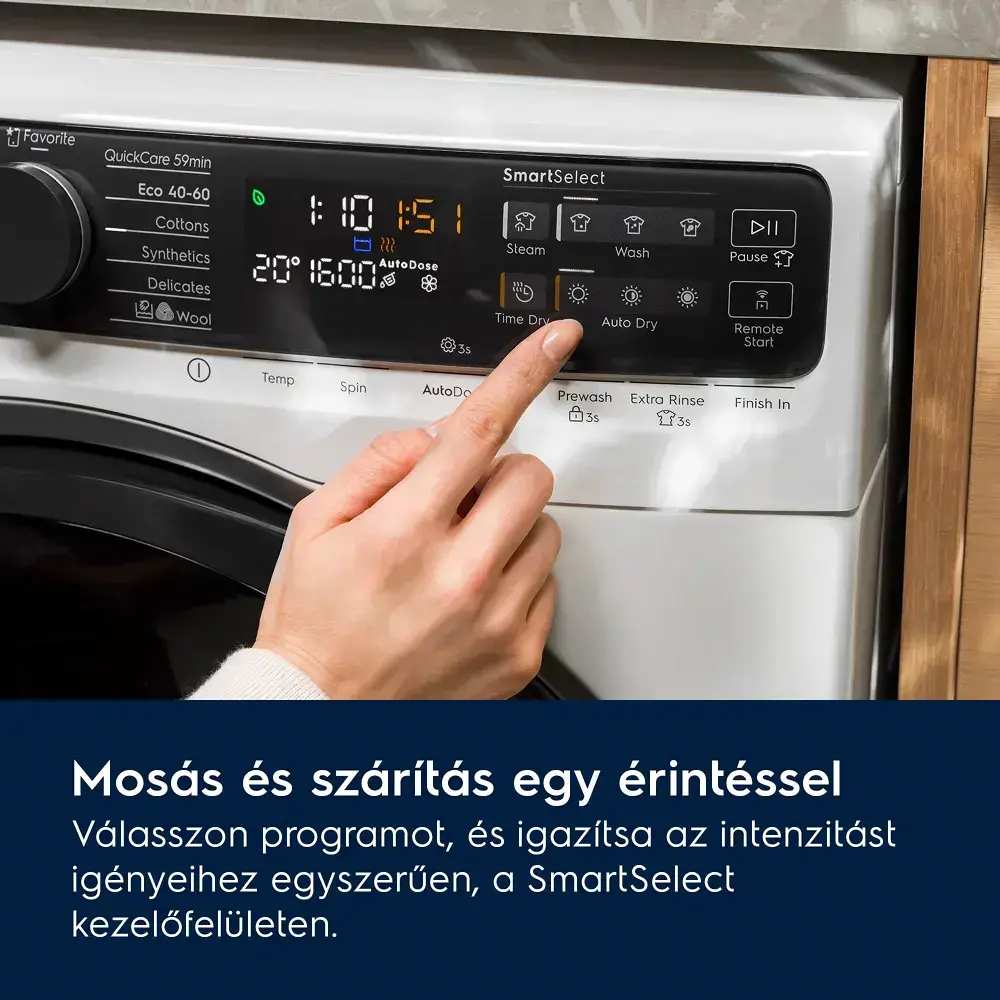 Electrolux EW7W5697QE SteamCare 700 Mosó-szárító gép gőzprogrammal kondenzációs szárítás 2. kép