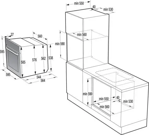 Gorenje BO6735E02XK0 beépíthető önálló sütő 9. kép