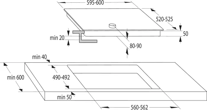 Gorenje EC642CLB beépíthető kerámia főzőlap 4. kép