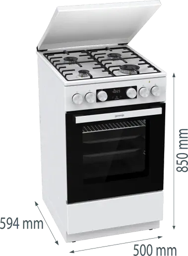 Gorenje GK5C42WH-B kombinált tűzhely 8. kép