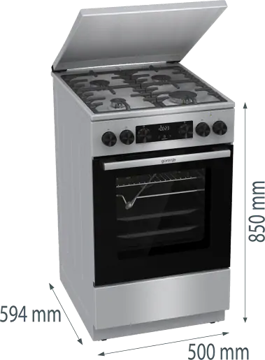Gorenje GKS5C71XF kombinált tűzhely 8. kép
