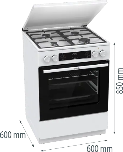 Gorenje GKS6C71WF kombinált tűzhely 8. kép