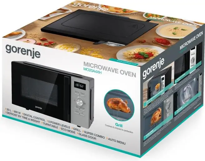 Gorenje MO20A4XH mikrohullámú sütő 10. kép