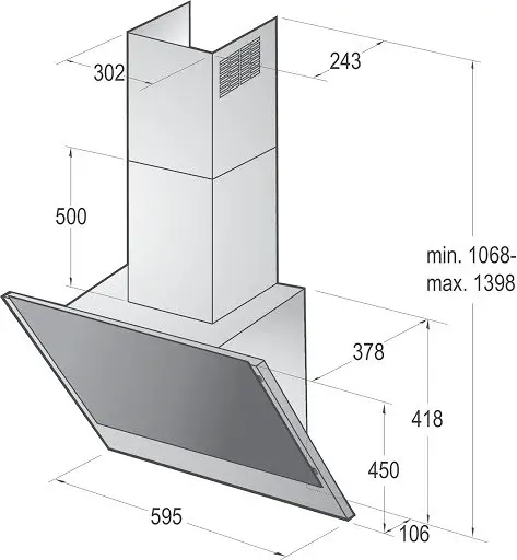 Gorenje WHI649EXBG kürtős páraelszívó 2. kép