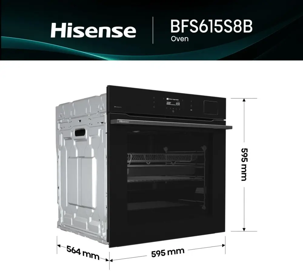 Hisense BFS615S8B beépíthető önálló sütő 2. kép