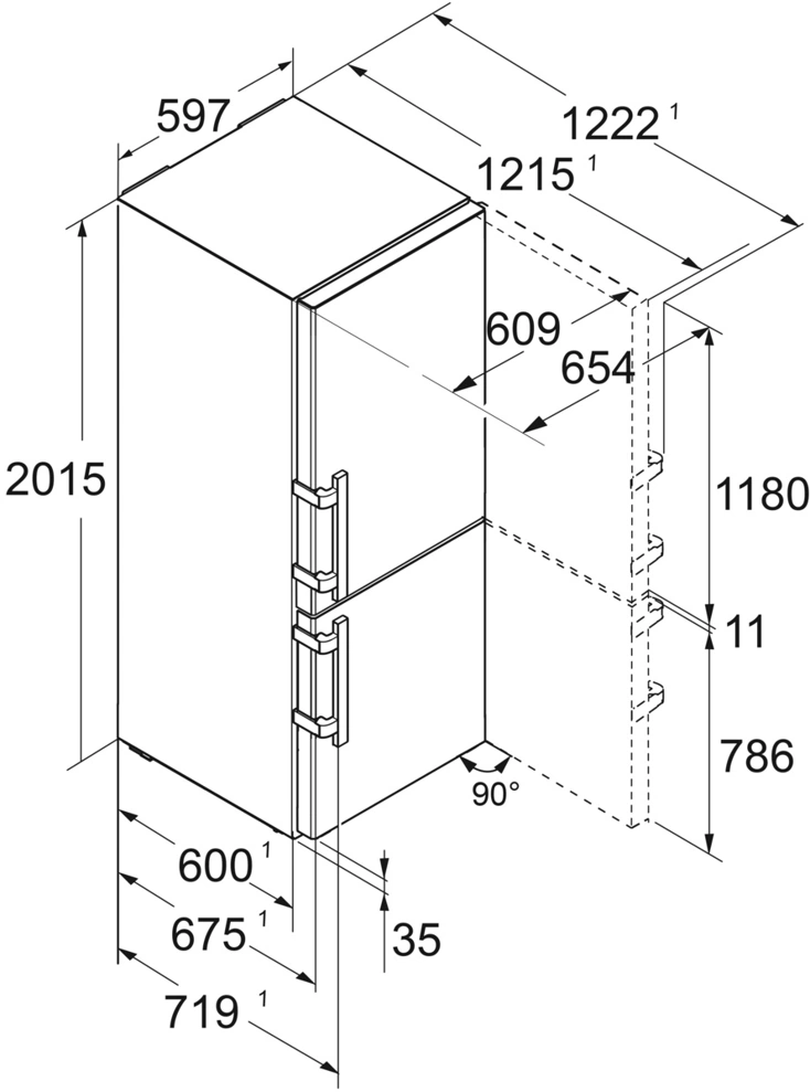 Liebherr CBNBSA10 575I-1 alulfagyasztós hűtőszekrény 14. kép