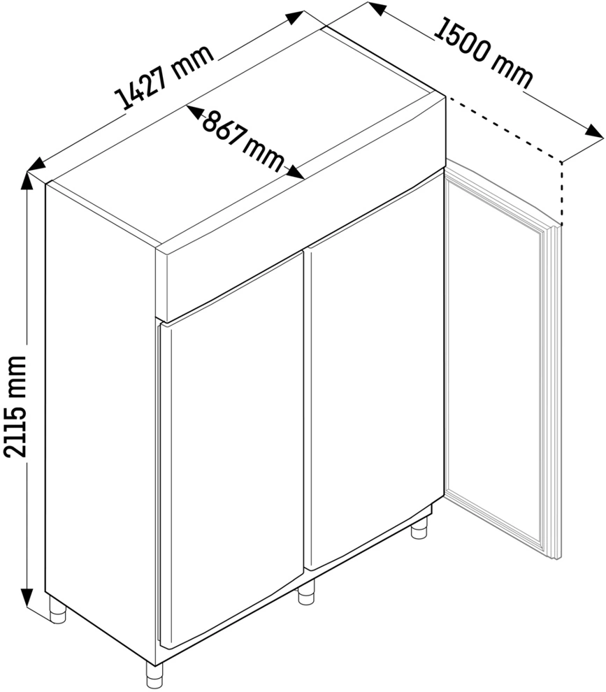 Liebherr FRPSRH 1402 Hűtőkészülék GN 2/1 keringőlevegő hűtéssel 5. kép
