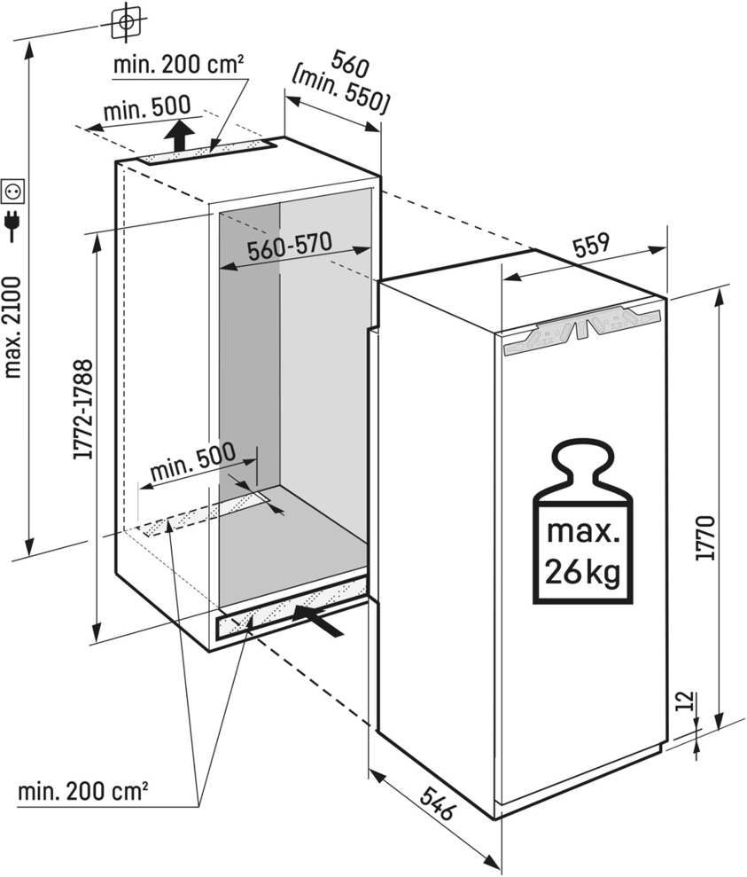 Liebherr IRBBI 5150 beépíthető hűtőszekrény 3. kép