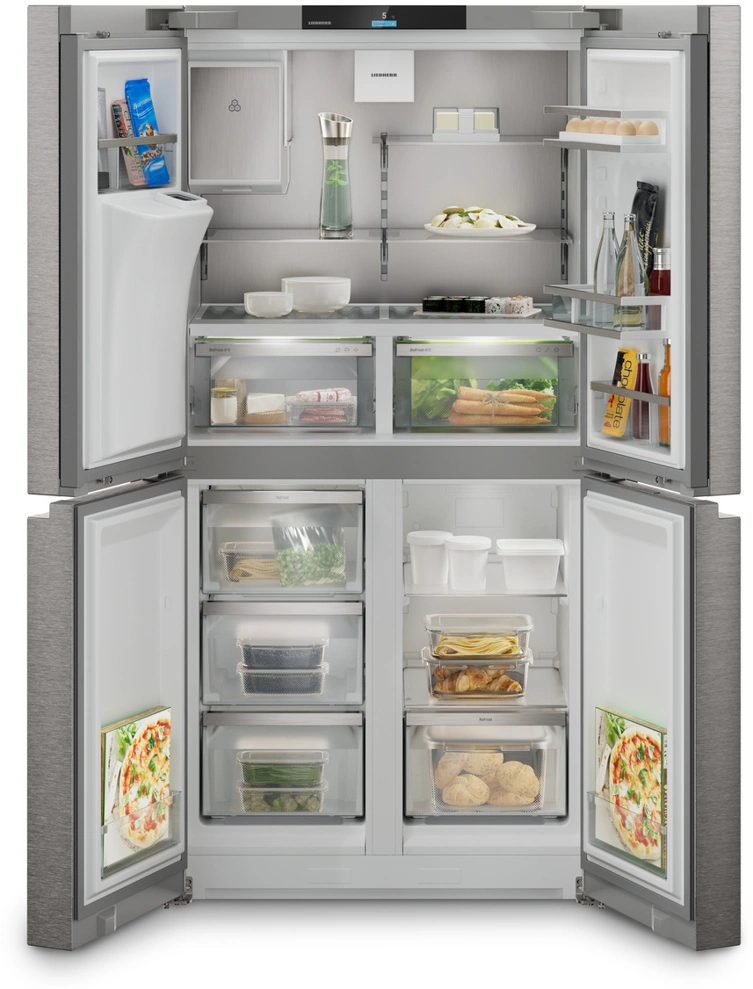 Liebherr MBSDDI 9028 4 ajtós francia ajtós hűtő-fagyasztó víz- és jégkocka adagolóval 2. kép