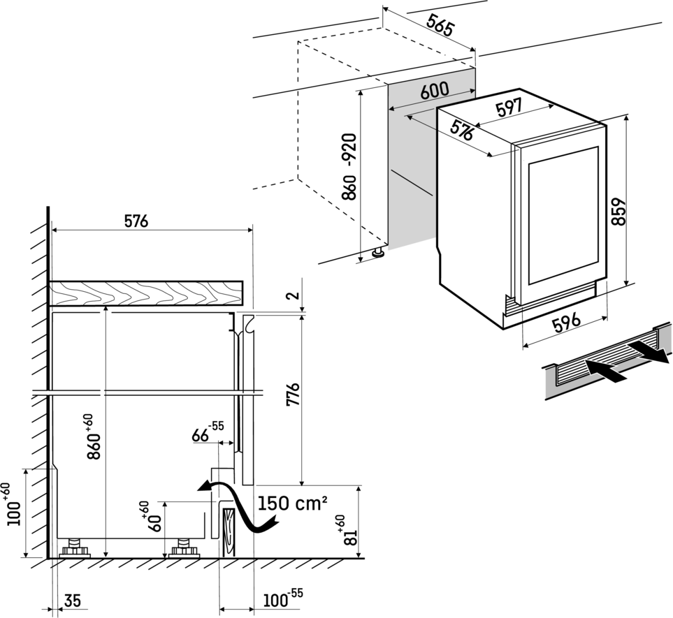 Liebherr UBCGB 3731 pult alá építhető hűtőszekrény 9. kép