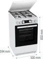 Gorenje GK5C42WH-B kombinált tűzhely 8. kép