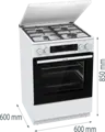 Gorenje GKS6C71WF kombinált tűzhely 8. kép