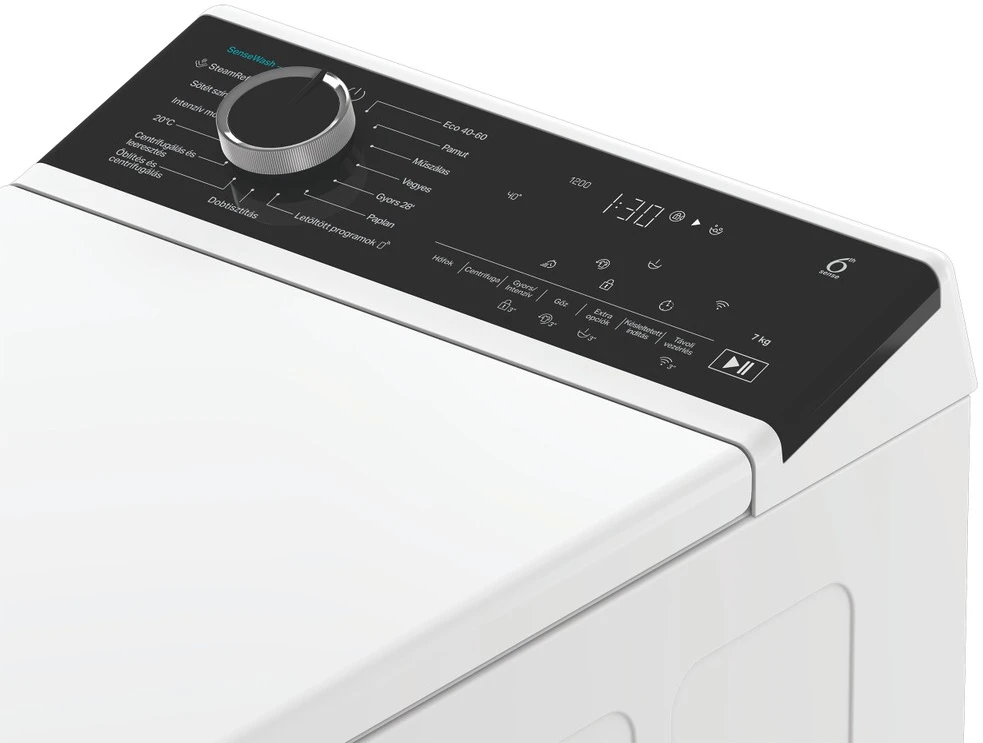 Whirlpool TW721WBSSWAHU felültöltős mosógép 5. kép