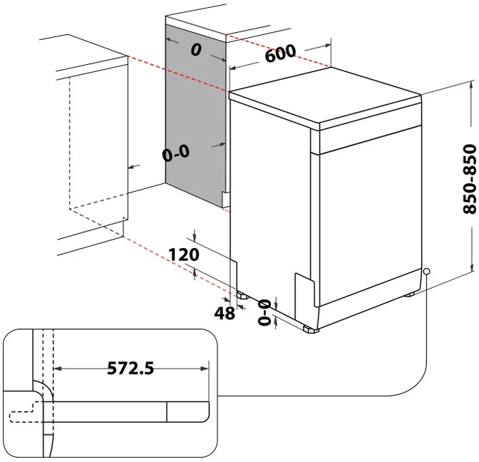 Whirlpool WFC 3C33 F X szabadonálló mosogatógép 12. kép
