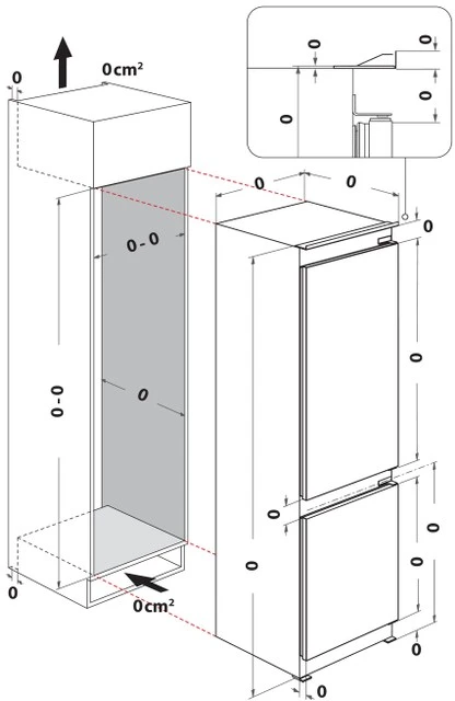 Whirlpool WHK2 5322 B4E beépíthető alulfagyasztós hűtőszekrény 16. kép