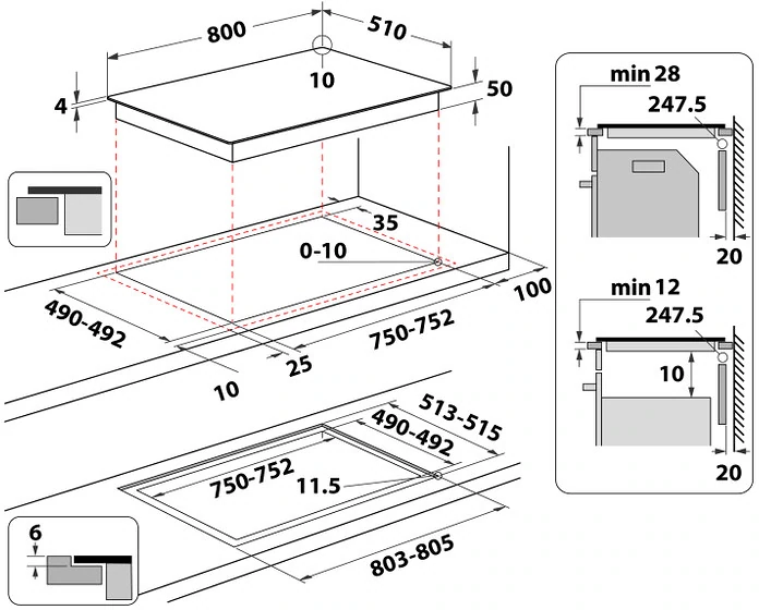 Whirlpool WTX8015DCF beépíthető indukciós főzőlap 8. kép